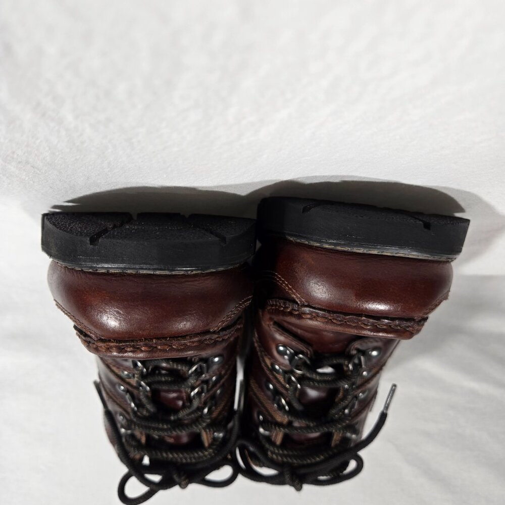 ROCKPORT XCS Burgundy & Brown Leather HIDRO-SHIELD Waterproof Boots Men Size 10 - Picture 8 of 17